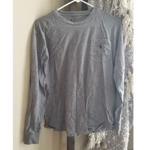Men's Small Gray Ralph Lauren Polo Long Sleeve Tee